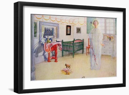 Illustration of a Ghost or an Angel, from "En Plein Soleil," 1910-Carl Larsson-Framed Giclee Print