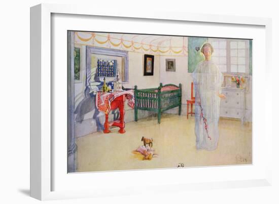 Illustration of a Ghost or an Angel, from "En Plein Soleil," 1910-Carl Larsson-Framed Giclee Print