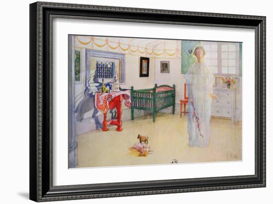 Illustration of a Ghost or an Angel, from "En Plein Soleil," 1910-Carl Larsson-Framed Giclee Print