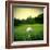 Illustration of a Golf Ball on a Green Meadow-olly2-Framed Photographic Print