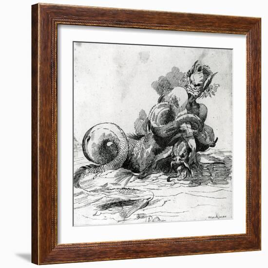 Illustration of a Sea Monster,18th Century-John Hamilton Mortimer-Framed Giclee Print