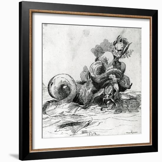 Illustration of a Sea Monster,18th Century-John Hamilton Mortimer-Framed Giclee Print