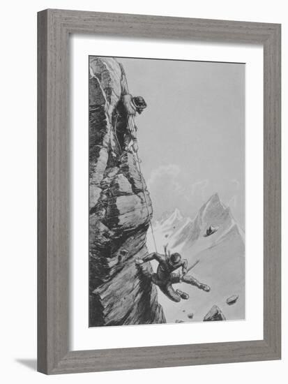 Illustration of an Accident-Edward Whymper-Framed Giclee Print
