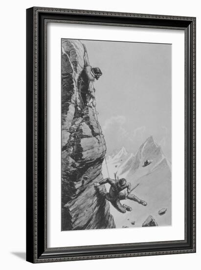 Illustration of an Accident-Edward Whymper-Framed Giclee Print