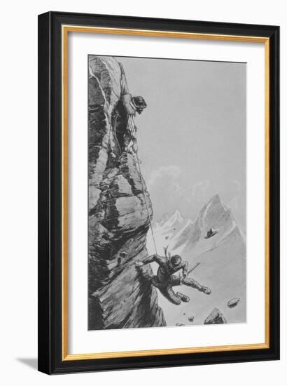 Illustration of an Accident-Edward Whymper-Framed Giclee Print