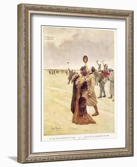 Illustration of an Airplane Flight, New York Herald, 1909-Jean Béraud-Framed Giclee Print