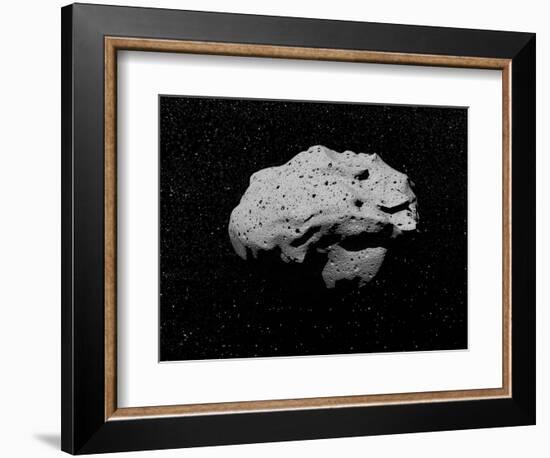 Illustration of an Asteroid in Outer Space-null-Framed Art Print