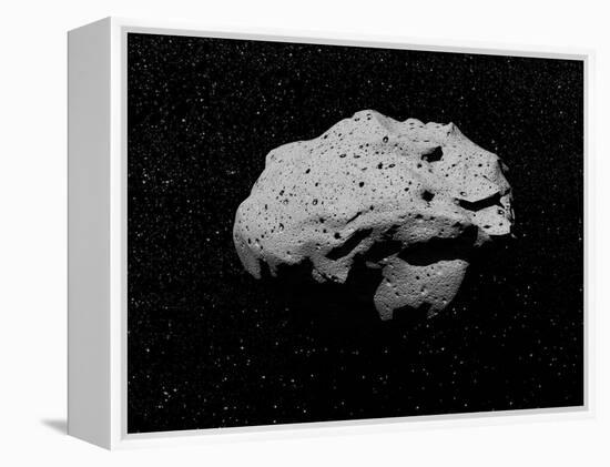 Illustration of an Asteroid in Outer Space-null-Framed Stretched Canvas