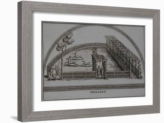 Illustration of an Enclosure for Stag Hunting-Pietro Santo Bartoli-Framed Giclee Print