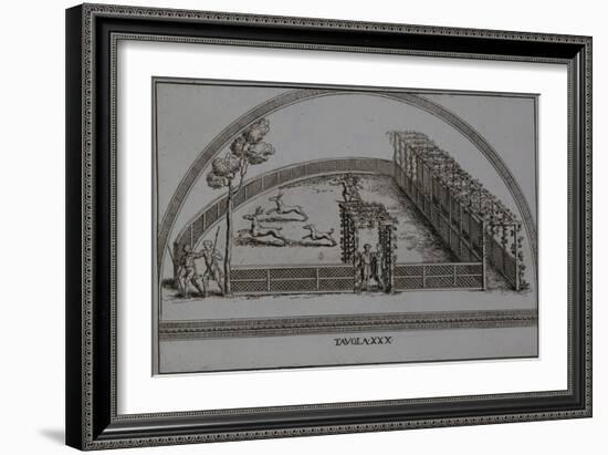 Illustration of an Enclosure for Stag Hunting-Pietro Santo Bartoli-Framed Giclee Print