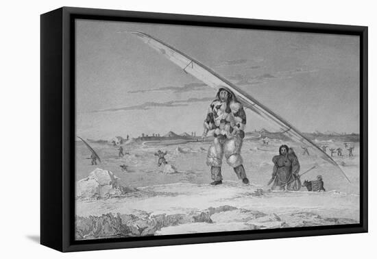 Illustration of an Inuit Family of Igloolik-Edward Finden-Framed Premier Image Canvas