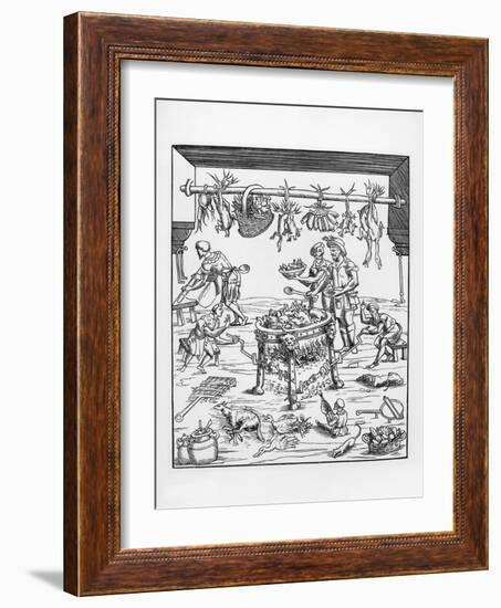 Illustration of an Italian Renaissance Kitchen-null-Framed Giclee Print