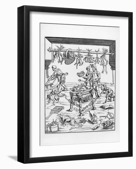 Illustration of an Italian Renaissance Kitchen-null-Framed Giclee Print