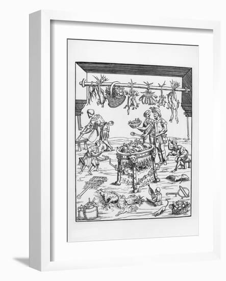 Illustration of an Italian Renaissance Kitchen-null-Framed Giclee Print