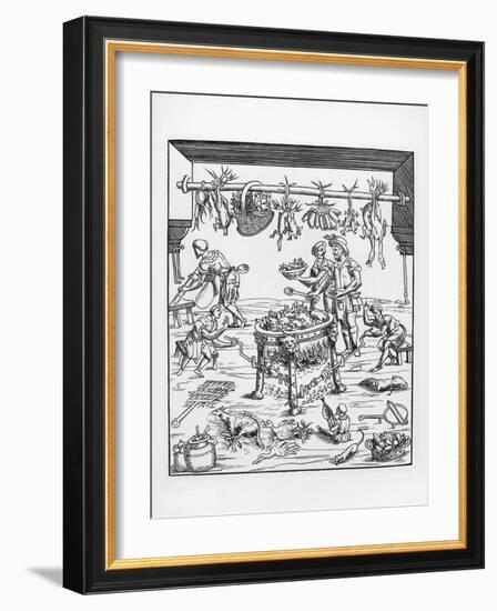 Illustration of an Italian Renaissance Kitchen-null-Framed Giclee Print
