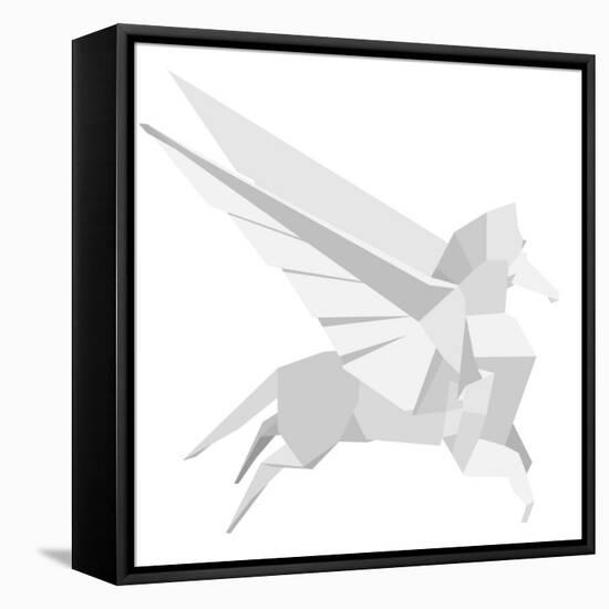 Illustration Of An Origami Pegasus-unkreatives-Framed Stretched Canvas