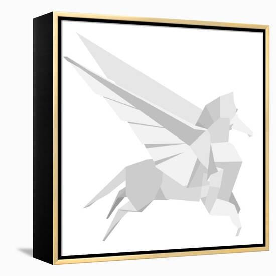 Illustration Of An Origami Pegasus-unkreatives-Framed Stretched Canvas