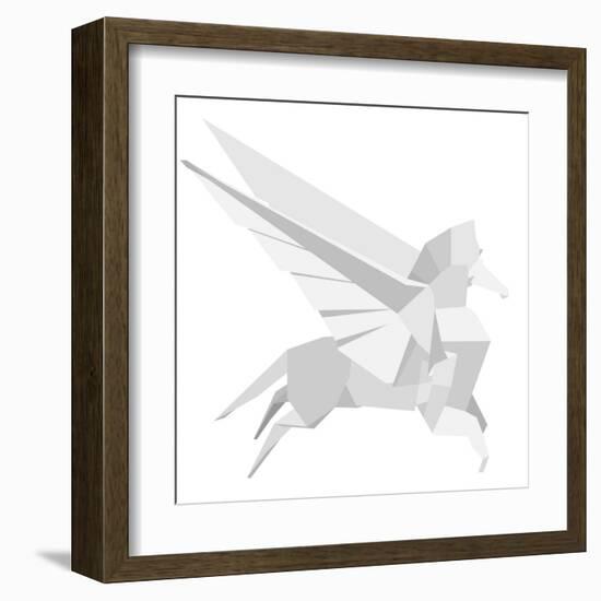 Illustration Of An Origami Pegasus-unkreatives-Framed Art Print