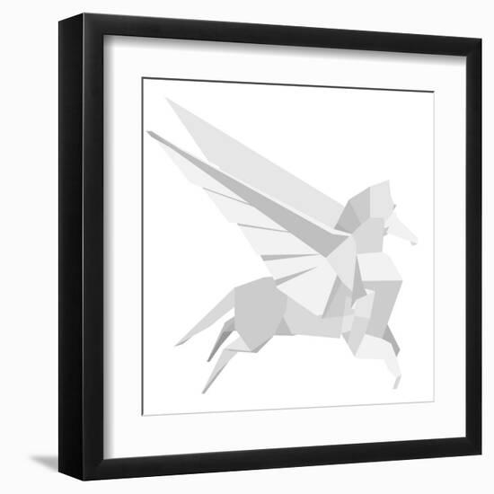 Illustration Of An Origami Pegasus-unkreatives-Framed Art Print