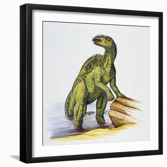 Illustration of Anatotitan by Tree Log-null-Framed Giclee Print