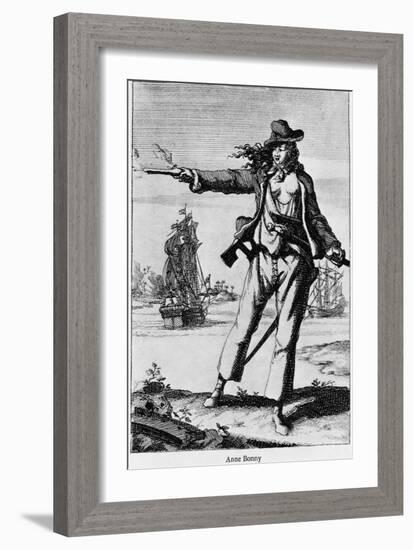 Illustration of Ann Bonney the Pirate-null-Framed Giclee Print