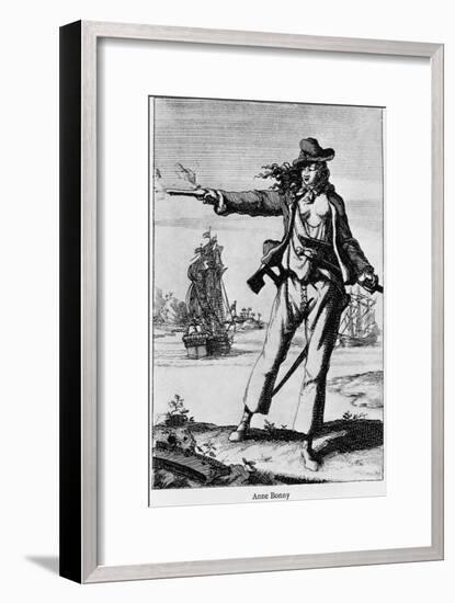 Illustration of Ann Bonney the Pirate-null-Framed Giclee Print
