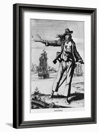 Illustration of Ann Bonney the Pirate-null-Framed Giclee Print