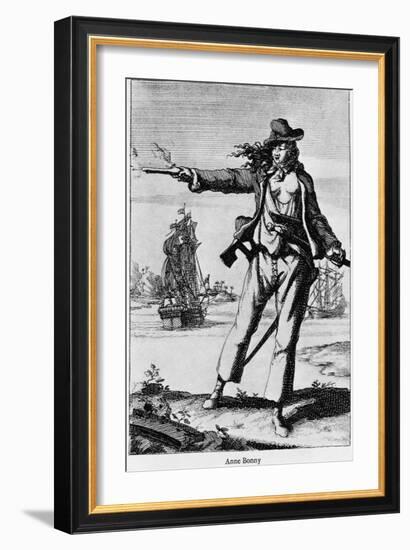 Illustration of Ann Bonney the Pirate-null-Framed Giclee Print