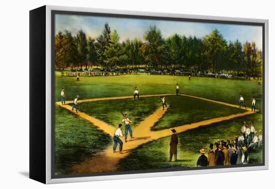 Illustration of Baseball Game-Bettmann-Framed Premier Image Canvas