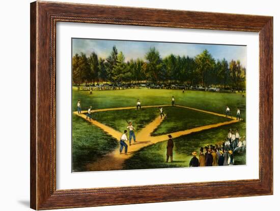 Illustration of Baseball Game-Bettmann-Framed Giclee Print