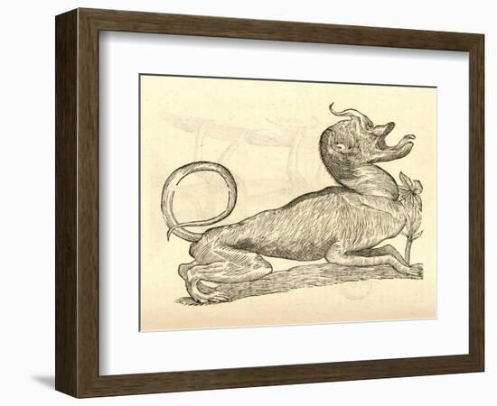 Illustration of "Canis Monstroso Capite" from Aldrovandi's 'History of Monsters' , 1642-null-Framed Giclee Print