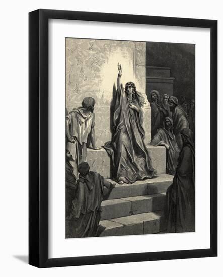 Illustration of Debora Singing Victory Song-Gustave Doré-Framed Giclee Print