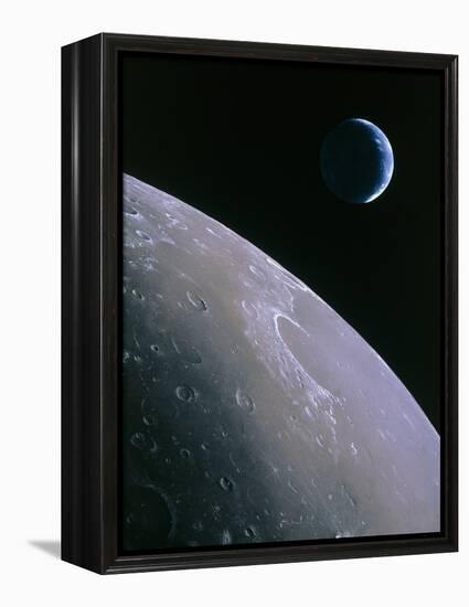 Illustration of Earthrise Seen From Lunar Orbit-Chris Butler-Framed Premier Image Canvas