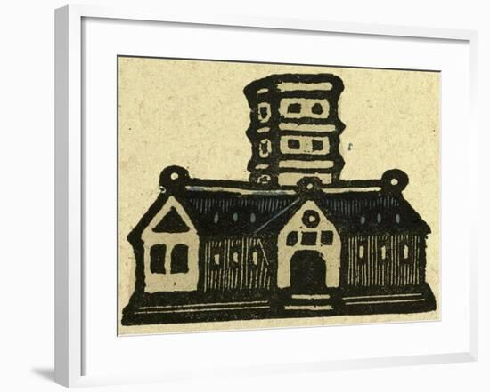 Illustration of English Tales Folk Tales and Ballads. a Building-null-Framed Giclee Print