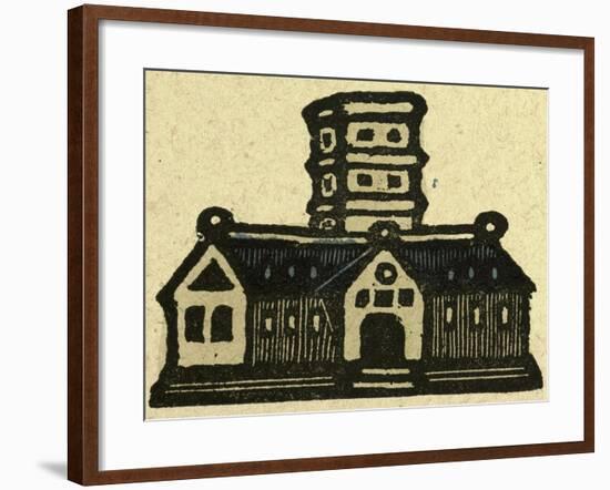 Illustration of English Tales Folk Tales and Ballads. a Building-null-Framed Giclee Print