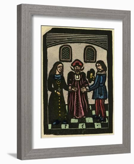 Illustration of English Tales Folk Tales and Ballads, a Wedding-null-Framed Giclee Print