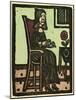 Illustration of English Tales Folk Tales and Ballads. a Woman Drinking a Cup of Tea-null-Mounted Giclee Print