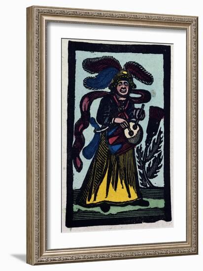 Illustration of English Tales Folk Tales and Ballads. a Woman Playing a Drum-null-Framed Giclee Print