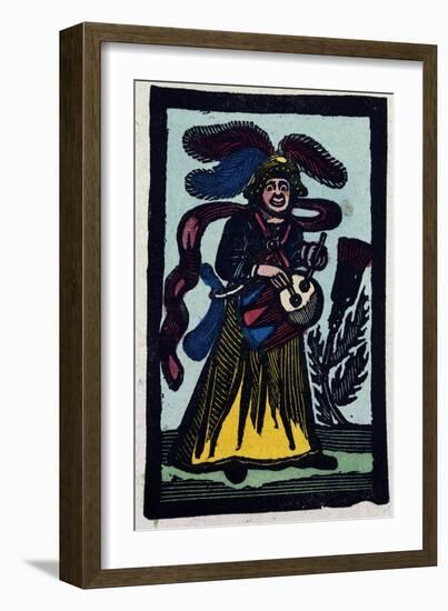 Illustration of English Tales Folk Tales and Ballads. a Woman Playing a Drum-null-Framed Giclee Print