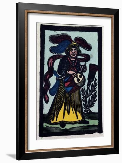 Illustration of English Tales Folk Tales and Ballads. a Woman Playing a Drum-null-Framed Giclee Print