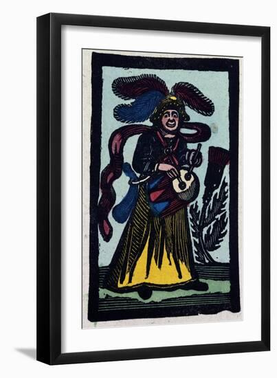 Illustration of English Tales Folk Tales and Ballads. a Woman Playing a Drum-null-Framed Giclee Print