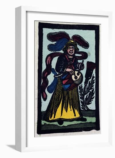 Illustration of English Tales Folk Tales and Ballads. a Woman Playing a Drum-null-Framed Giclee Print