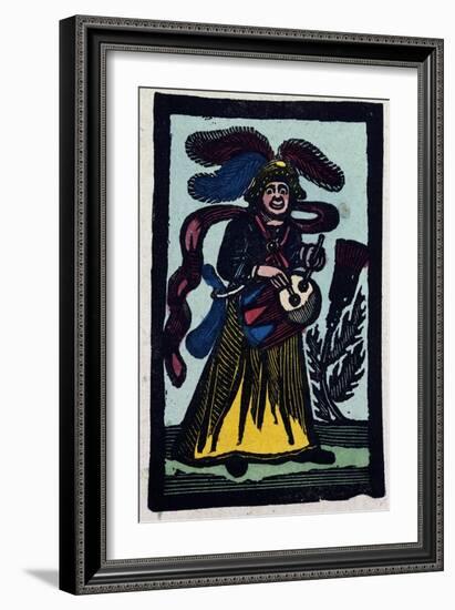 Illustration of English Tales Folk Tales and Ballads. a Woman Playing a Drum-null-Framed Giclee Print