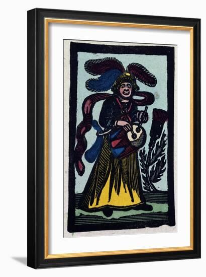 Illustration of English Tales Folk Tales and Ballads. a Woman Playing a Drum-null-Framed Giclee Print