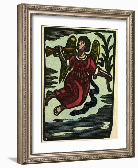 Illustration of English Tales Folk Tales and Ballads. an Angel with a Trumpet-null-Framed Giclee Print