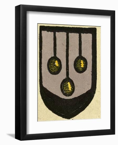 Illustration of English Tales Folk Tales and Ballads, Coat of Arms-null-Framed Giclee Print