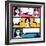 Illustration of Girl in Style Pop Art-incomible-Framed Art Print