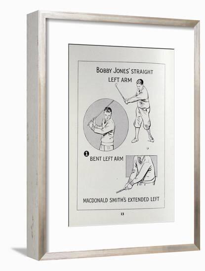 Illustration of golfing techniques, American, c1920s-Unknown-Framed Giclee Print