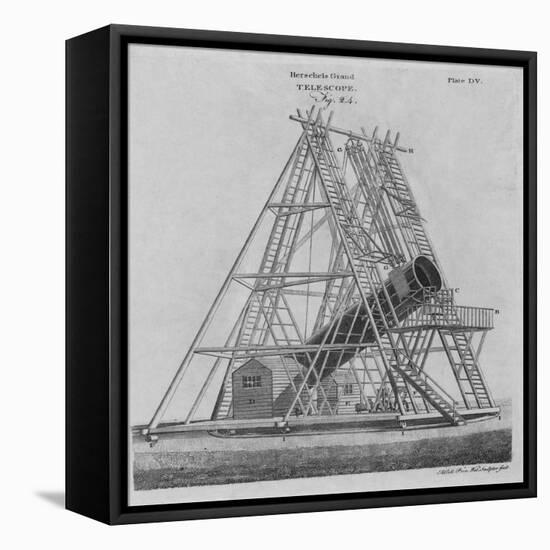 Illustration of Herschel's Giant Telescope-null-Framed Premier Image Canvas