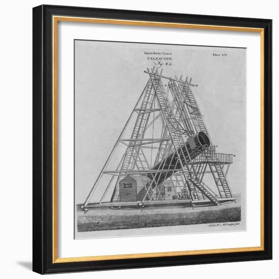 Illustration of Herschel's Giant Telescope-null-Framed Giclee Print